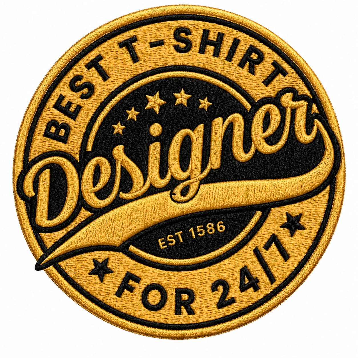 Round Badge Digitizing